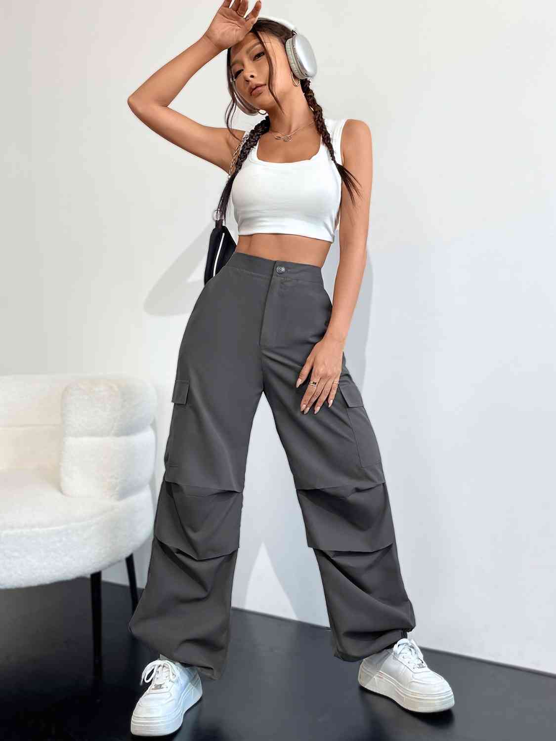 High Waist Cargo Pants