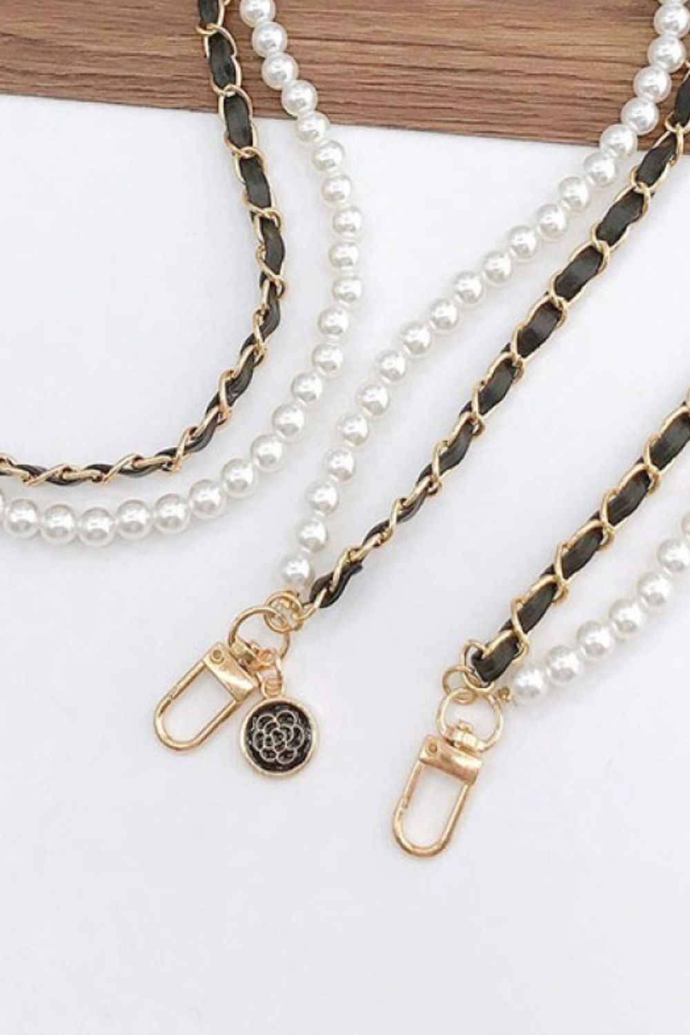 Pearl PU Crossbody Chain