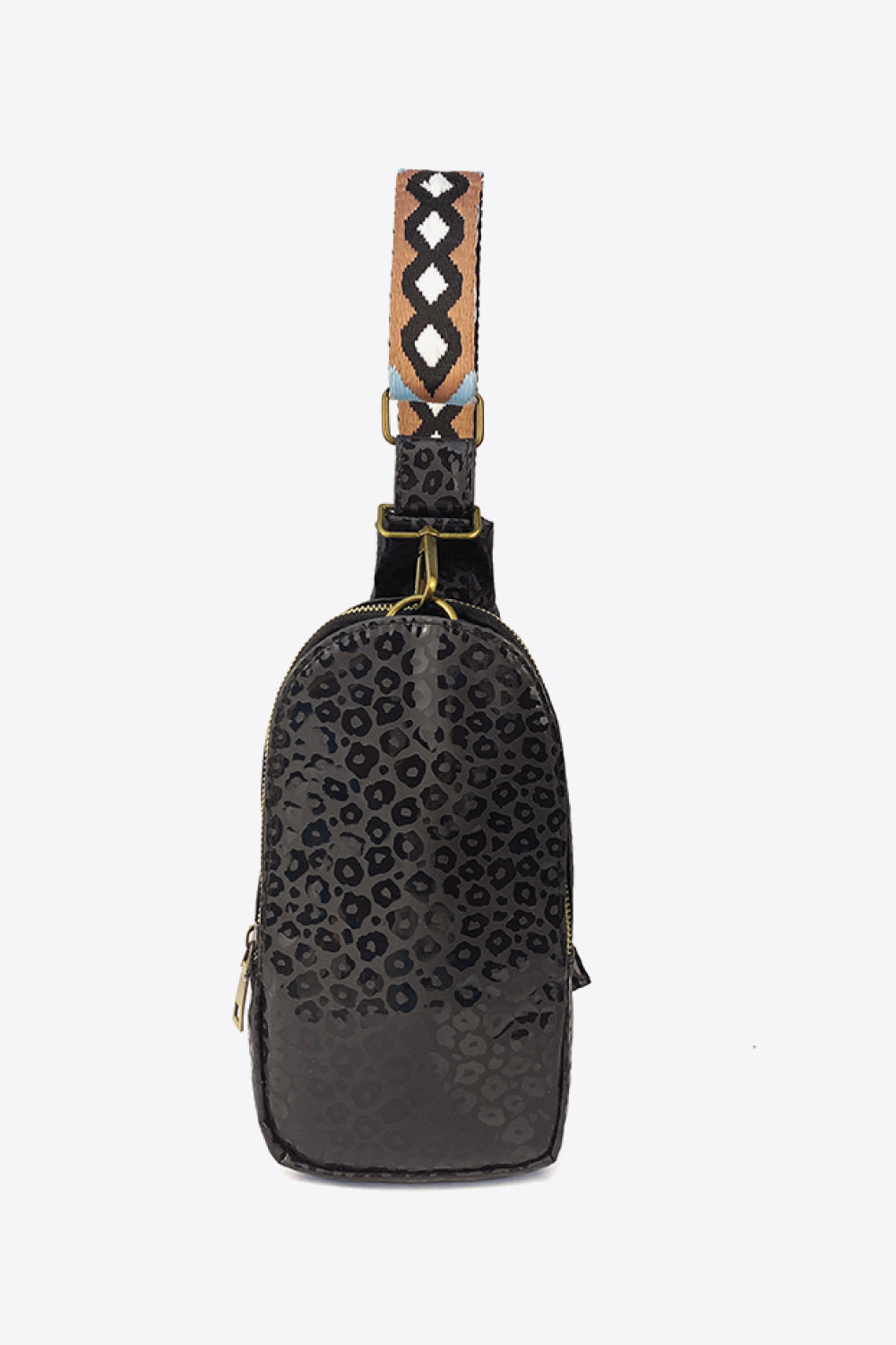 Printed Leather Sling Bag